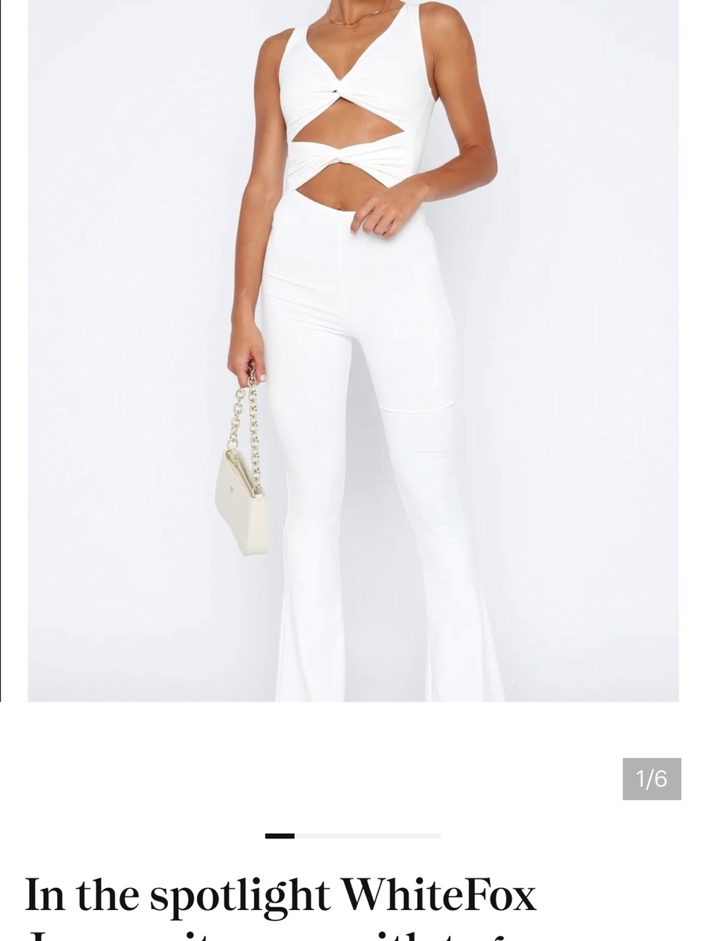 White Fox In the Spotlight White Cutout Jumpsuit - Women Pants & Jumpsuits
